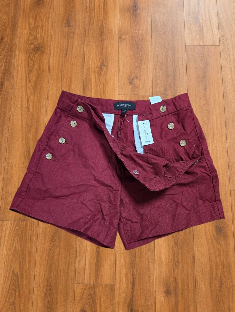 Banana Republic Burgundy Sailor Shorts NWT Size 0